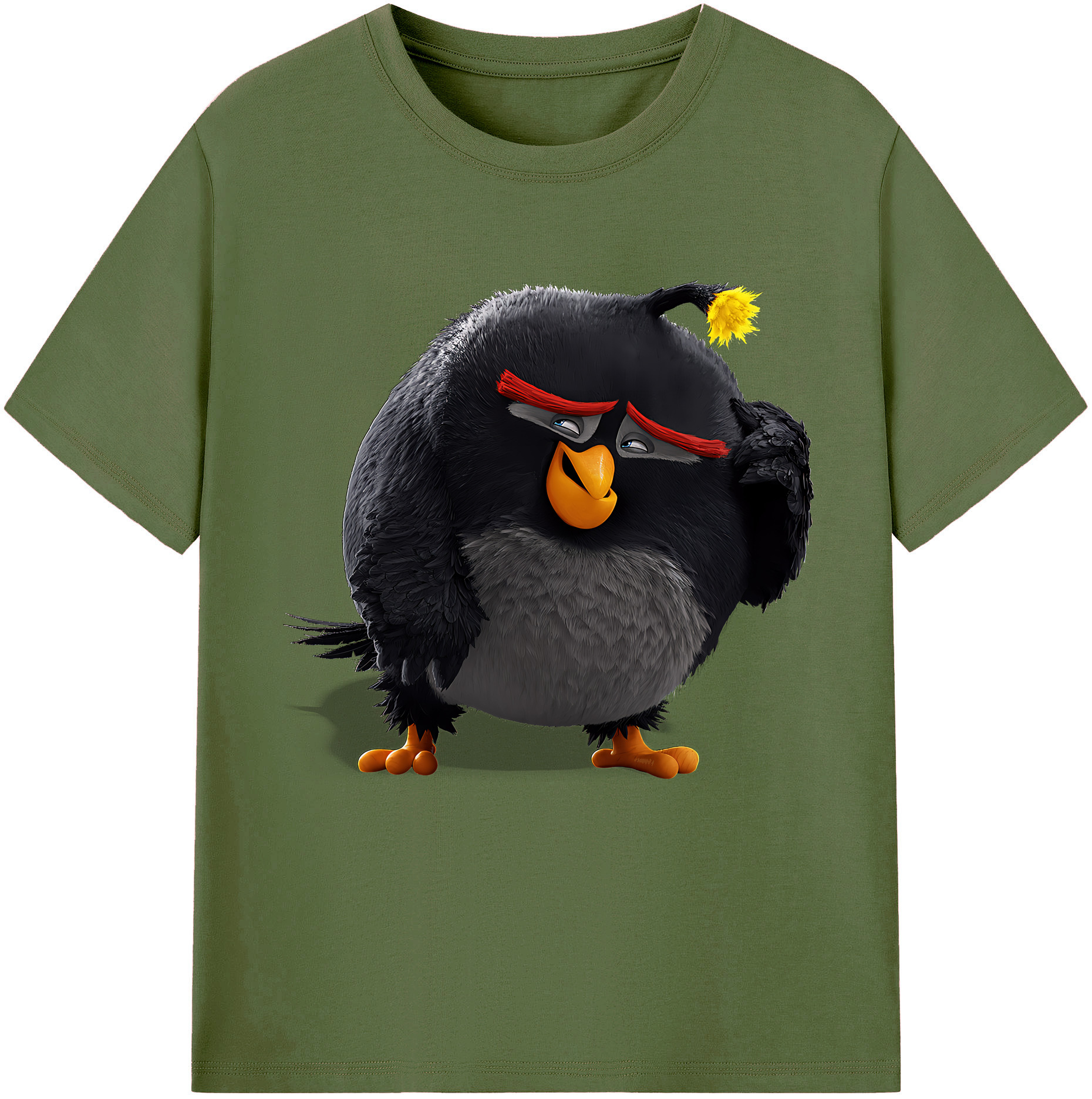 （画像用） Angry Birds アングリーバード 綿100％半袖Tシャツ（フロントプリント）